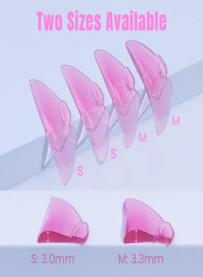 لي بيوتي وسادات رفع الرموش الكورية من ليبيوتي، الخطوة 1 فقط: دروع مسطحة لتنعيم الرموش بشكل أفضل، ذاتية اللصق، متعددة الوظائف كشريط رفع للعين، تصميم وردي خوخي، مقاسان (صغير/متوسط) - Image 5